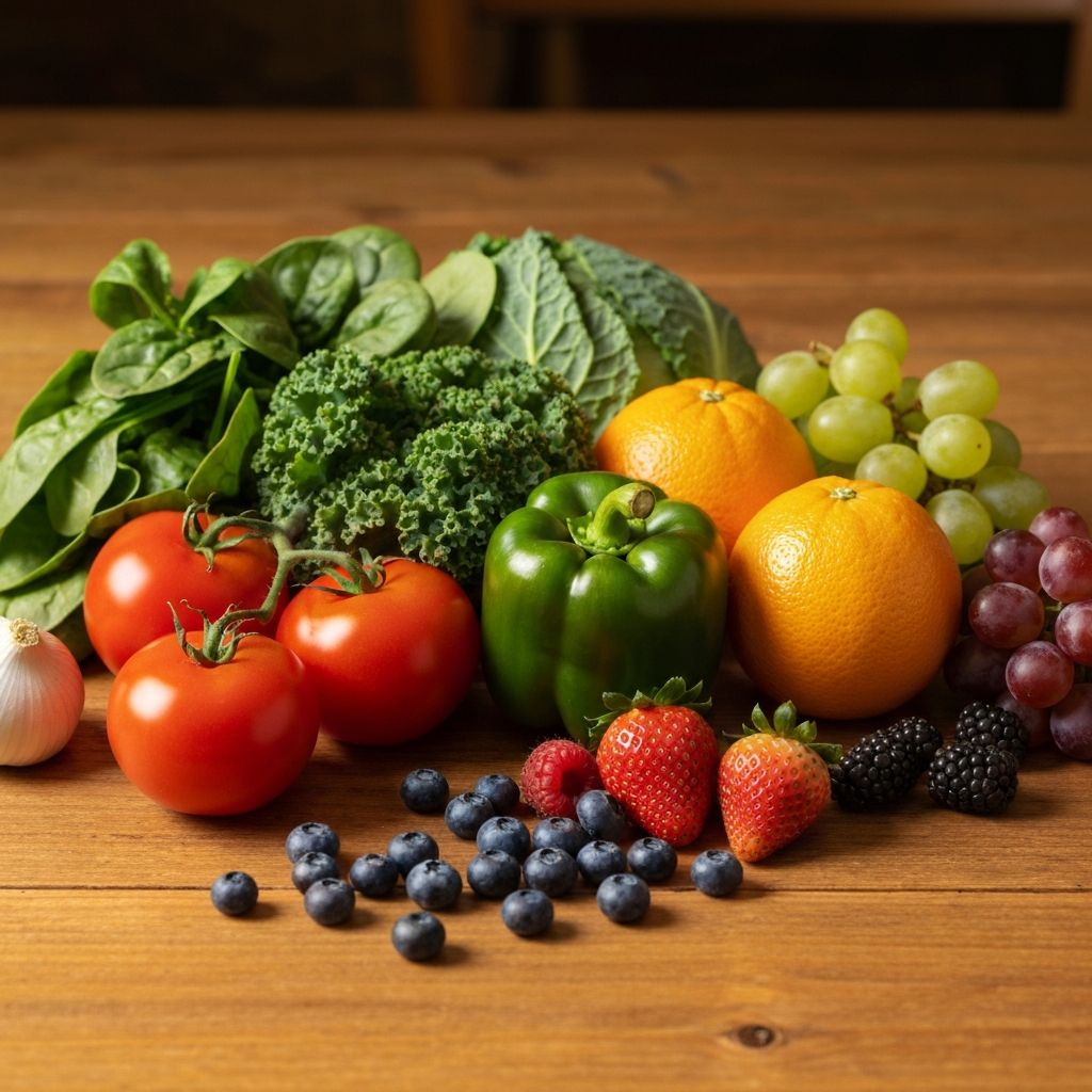 Fresh vegetables and fruits